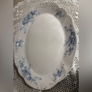 Vintage WH Grindley & Co Serving Platter- blue & white
